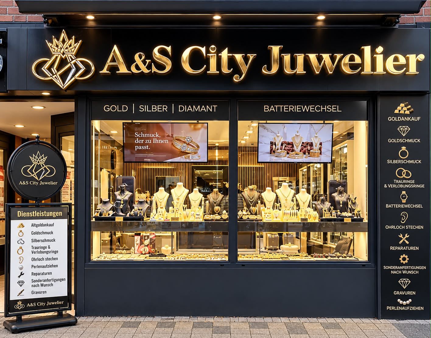 Außenansicht von A&S City Juwelier in Moers
